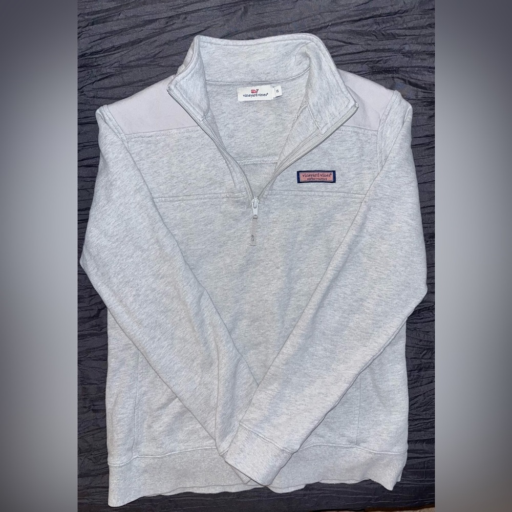 Vineyard Vines Light Gray Half-Zip Sweatshirt